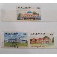 Pos Malaysia Used Stamps Istana Terengganu, Johor and Selangor 15sen  20sen 40sen