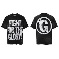 Áo thun wash nam nữ tay ngắn GWYN PRINTED DISTRESSED T-SHIRT/ BLACK S-5XL