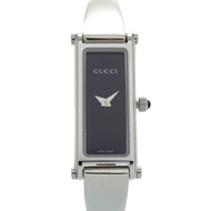 成色極佳 Gucci 1500L SS 黑色銀色石英錶 黑色錶盤 0568 [二手] GUCCI