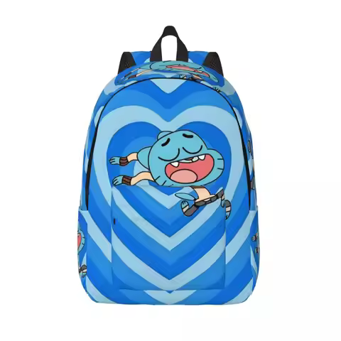 Amazing World Of Gumballs Classical Backpack with Pocket Student Hiking Travel Daypack for Men Women