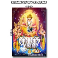 Print PAINTING POSTER DEWA BRAHMA BIG JUMBO SIZE 50X100CM 70X100CM 100X150CM 100X200CM