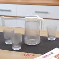 SELMA SET PITCHER / JUG JADE 7PCS CLEAR