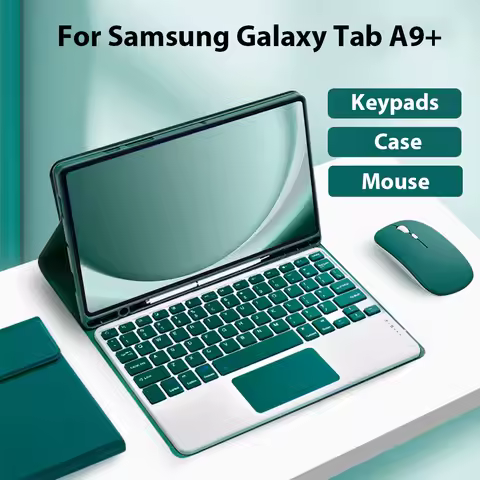 Detachable Keyboard Case Magnetic Keyboard, Mouse for Samsung Galaxy Tab A9 Plus 11 Inch Case, Tab A