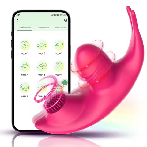 Bluetooth Sucking Vibrator Wireless APP Control G-Spot Clitoris Vagina Stimulator Wearable Nipple Or