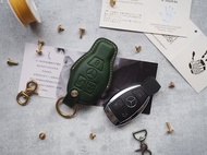 賓士Benz車鑰匙套 純手工牛皮 客製化刻字禮物 顏色款式可訂製