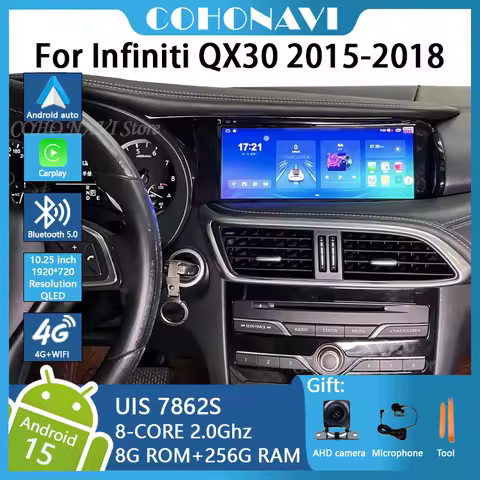 Android15 For Infiniti QX30 Q30 10.25inch 8+256 car intelligent systems wireless carplay multimedia 