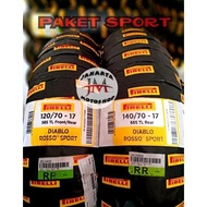 Paket Ban Pirelli Diablo Rosso Sport 120/70-17 &amp; 140/70-17 [Bukan