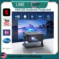 HM109 Projector 4K Android 11.0 4K Projector Double WIFI Bluetooth with Netflix Camping Projector