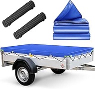 Trailer Tarpaulin Flat Tarpaulin 207.5 x 114 x 10 cm Waterproof Trailer Tarpaulin with 7 m Tarpaulin