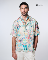 MAKAI เสื้อเชิ้ต เสื้อฮาวาย ผ้าไลโอเซลล์ ลาย DREAMFIELD Hawaiian Shirt