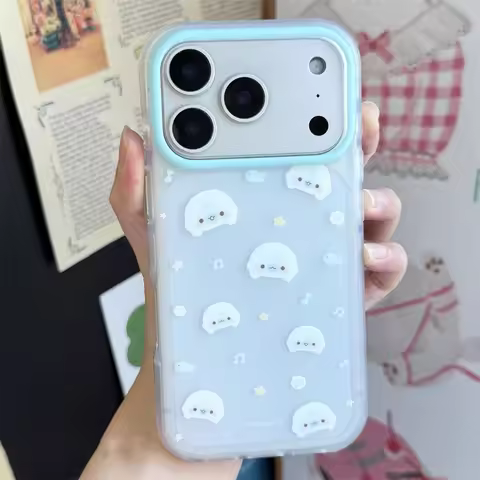 Y2k Japan Ins Trendy Note Stars Beans Sesame Seal Phone Case For iPhone 17 16 15 14 11Pro Max 12 13 