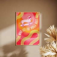 1 Pc Y2K Style Dachshund Skateboard Poster Who Let The Dogs Out Cool Dorm Room Decor Wall Art Funny