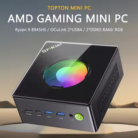 GMKtec Gaming Mini PC K11 AMD Ryzen 9 8945HS 8845HS 6850H 64GB DDR5 RAM 1TB SSD, Desktop Computer Du