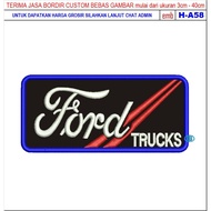 HD-129 FORD TRUCKS MOTORCYCLES/RACING/CLUB EMBROIDERY PATCH