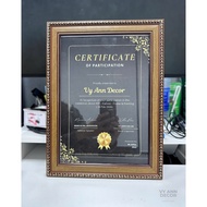 Wall/Desktop A4 Certificate Frame – A4 Photo Frame with High Quality Imitation Wood Plastic Border
