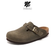 Marelow Boston Green - Women's Suede Clogs Sandals