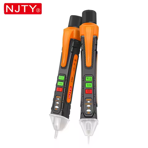 NJTY T02A T02B Non-Contact Voltage Detector AC 12-1000V Live/Neutral Wire Tester Identifier Breakpoi