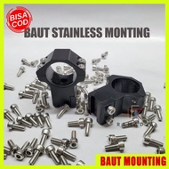 BAUT MONTING BAUT STAINLESS MONTING BAUT MOUNTING TELESKOP BAUT TELE