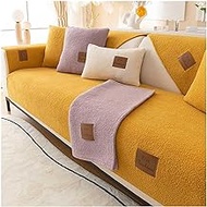 L/U Shape Sofa Protector Universal Sofa Cover Wear-resistant Universal Sofa Cover Non-slip Sofa Cover Sold By Piece Not All Set (Color : Yellow, Size : 70X90CM)
