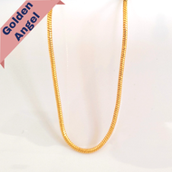 Gold Plated Women Necklace Rantai Leher Perempuan Emas Sadur Emas Korea Rantai - Length 70CM