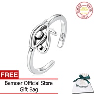 BAMOER Nhẫn Hở Bảo Vệ Mắt Horus Ai Cập Bằng Bạc Sterling 925 Cho Nữ Nhẫn Cá Tính Sành Điệu Quà Tặng