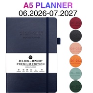 [IN STOCK] 2026-2027 Planner Faux Leather A5 Planner, Weekly & Monthly Agenda Book, Hardcover Self-D