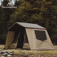 Mountainhiker 西川小屋酷拓戶外露營帶天幕牛津布雙層無中桿小川帳篷