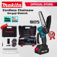 Makita Cordless Chainsaw Elektrik Gergaji Mesin Pemotong Pokok &amp; Portable Electric Pruning Mini Chainsaw Machine