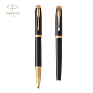 Parker ปากกาลูกบอลกลิ้ง IM สีดำระดับพรีเมียมพร้อมสิ่วประดับสีทองของตกแต่งบ้านเติมหมึกปลายแหลม