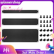 3 Pcs 1U 2U 4U Blank Panel Metal Rack Mount, Filler Panel Mount Spacer Rack Panel Kit for Enclosure 