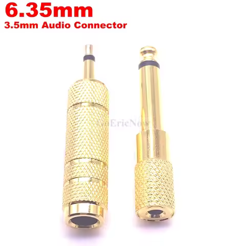 6.5mm Female to 3.5mm Male Jack 3.5mm Female to 6.35mm Male Plug Mono Audio Microphone Adapter Conve