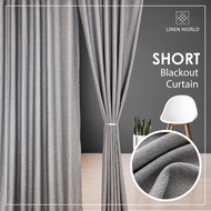 【 LANGSIR RAYA 𝟐𝟎𝟐𝟒 】Ready Made Curtain !!! Saiz BARU !!! Siap Jahit Langsir Grey Linen Cotton 80% Blackout Kain Tebal Curtain #Sliding Door #Window Panel #Pintu Bilik