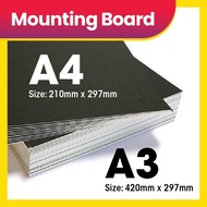 A4 / A3 Kad Board Hitam/ Black Mounting Board