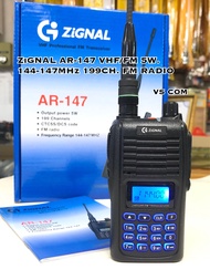 วิทยุสื่อสาร ZiGNAL รุ่น AR-147 (มีทะเบียน ถูกกฎหมาย) ระบบ VHF/FM 136-174MHz/245MHz 2 ย่านความถี่ เป็นเครื่องในกลุ่มยอดนิยม อุปกรณ์ราคาถูก และอะหลั่ยรองรับยาวนาน ใช้งานง่าย...แม้ไม่เคยใช้งานมาก่อน รับประกัน 1 ปี...