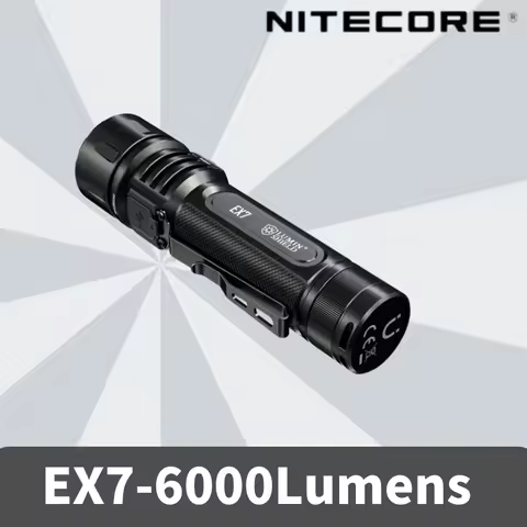 NITECORE EX7 6000Lumens USB-C Rechargeable Protabele&Effective Defense Flashlight