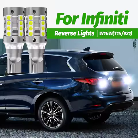 2pcs LED Reverse Light Blub Backup Lamp W16W T15 Canbus For Infiniti G37 G25 M37 M35H M56 EX37 JX35 