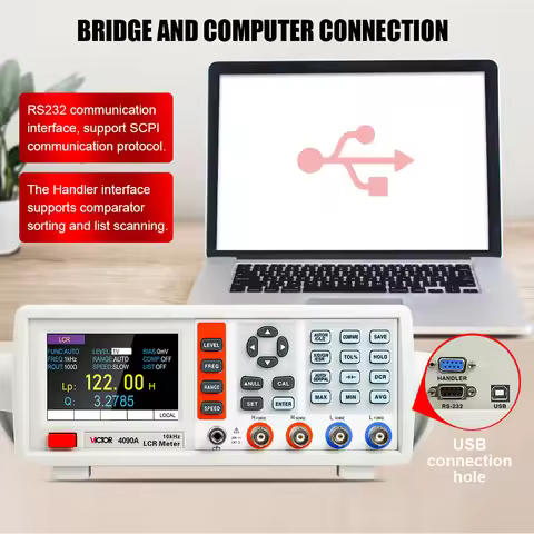 Digital Desktop Type Bridge LCR Meter VICTOR 4090A Digital Desktop Type Bridge LCR MeterRS232(or 485
