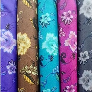 KAIN COTTON TETROON  CORAK BUNGA BESAR READY STOCK