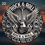 2D Rock Band Metal Sign - 8" Round Music Wall Art, Bar Cafe Decor