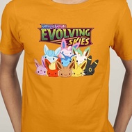 Evolution Skies Eevee Sylveon Flareon Vaporeon Umbreon Pokemon Trading Card Short Sleeve T-shirt shi