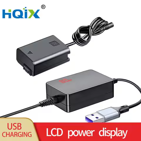 HQIX for Sony A7S A7 A7Ⅱ A6500 A6400 A6300 A6100 A6000 Camera NP-FW50 Virtual Battery USB Power Adap