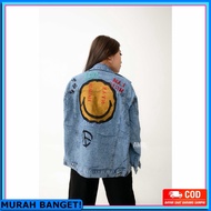 Idmuslimah Sesilia Jeans Jacket Trendy OversizedWanita Hf Rp222 CV648 Amr Original - Hype Overs