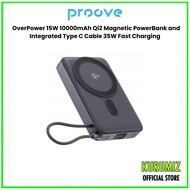 PROOVE OverPower 15W 10000mAh Qi2 Magnetic PowerBank and Integrated Type C Cable 35W Fast Charging P