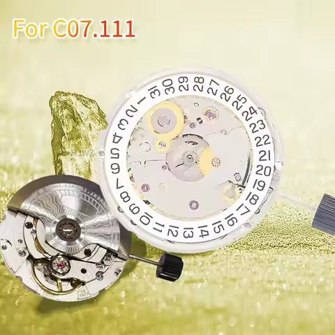 1PCS C07.111 Automatic Watch Movement 3 Hands Wrist Single Calendar Movement Replace For ETA C07.111
