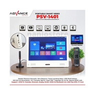 TV SMART PORTABLE ADVANCE PSV 1401 TV SMART &amp; DIGITAL TV TANPA SET TOP BOX TV TANPA ANTENA TV 14 INC TV SMART ADVANCE ORIGINAL PRODUK TERBARU!!!