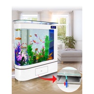 [ST]💘。Bullet Fish Tank Living Room Household Medium Aquarium Glass1.2Rice1.5Rice Ecological Floor Screen Fish Tank YXWY