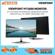 VIEWPOINT HY2688 24" Wide Full HD 1080p 75hz Frameless / Borderless Gaming computer Monitor