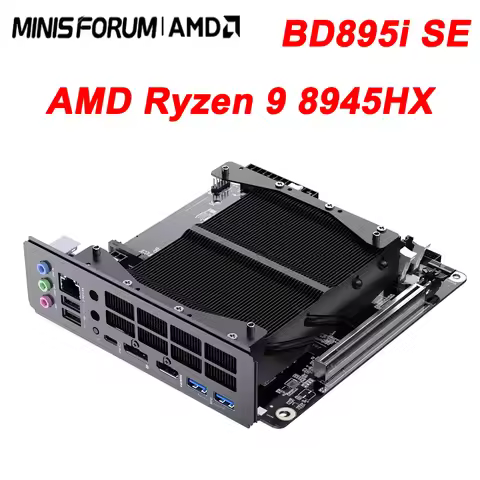 MINISFORUM Motherboard Mini-ITX BD895i SE AMD Ryzen 9 8945HX(16C/32T) 2*DDR5 PCIe5.0 x16 RJ45 2.5G H