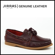 JIRRAS Men Boat Shoes Burgundy Zebulun