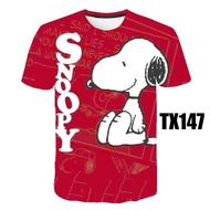 Snoopy T-shirt Woman: A T-shirt man in a short sleeve cartoon with a print print